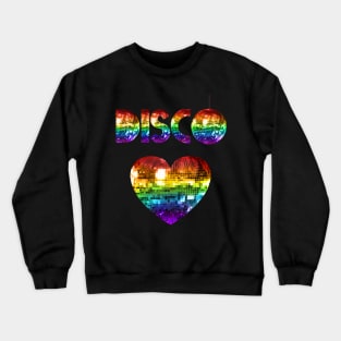 Rainbow Disco Love Crewneck Sweatshirt